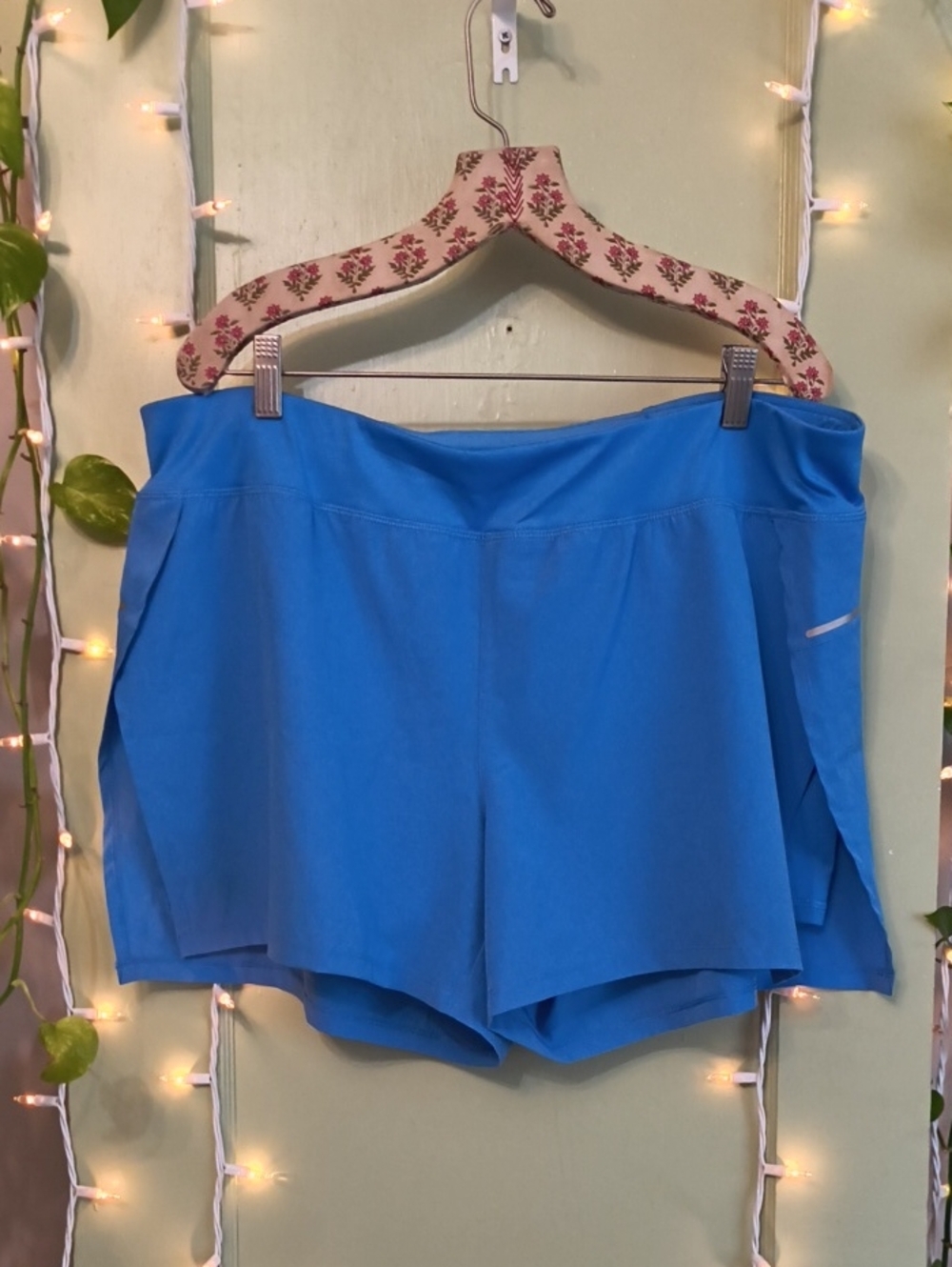 Women's Avia Blue Double Layer Bicycle Athletic Shorts XL